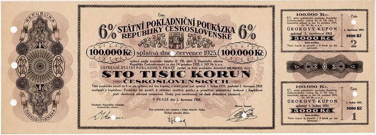 Státní pokladniční poukázky, 1919 - 1939 — 1