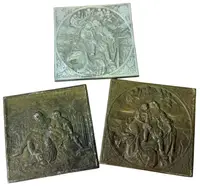 AE Plaketa b.l. (1949) - Rodina, dle Josefa Mánesa, Bronz 87x87 mm + — 1