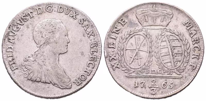 Sasko, 2/3 Tolar 1765