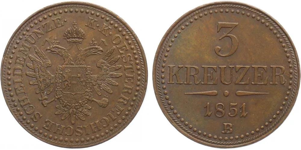 Konvenční měna, 1848 - 1857 — 1