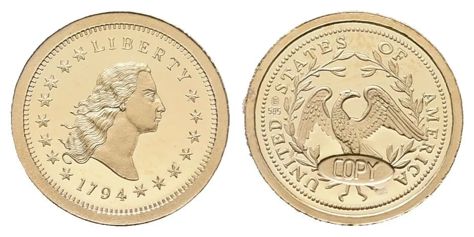 USA, replika Dollar 1794 - Flowing Hair