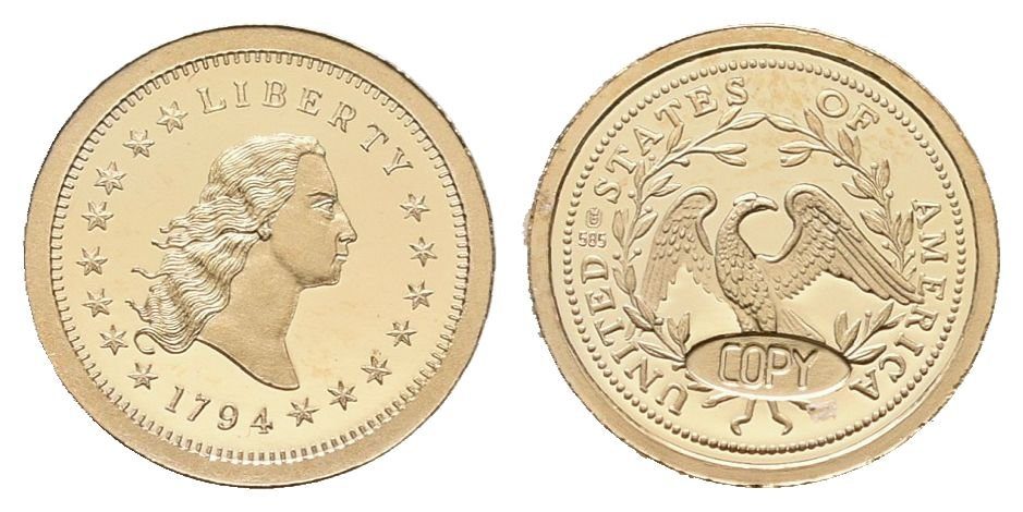 USA, replika Dollar 1794 - Flowing Hair