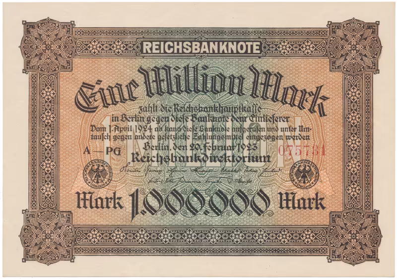 Německo, 100 Millionen Mark 1923, Ro.85a
