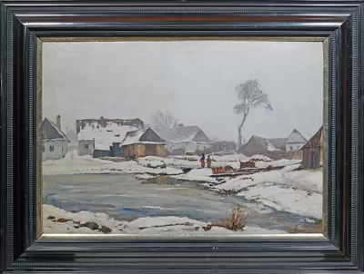 Josef Jambor: Josef Jambor (1887 - 1964) - Zimní den - Štěpánovice u Tišnova