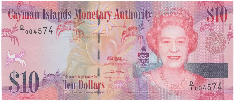 Kajmanské ostrovy, 10 Dollars 2010, P.40a