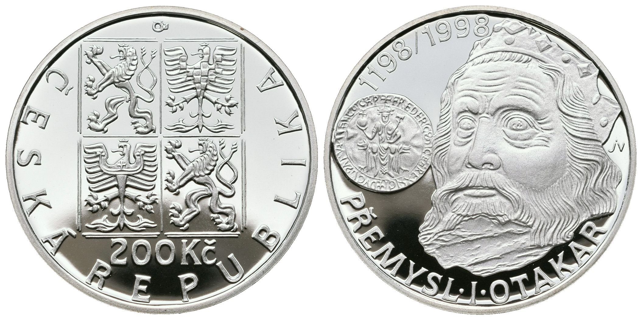 200 Kč 1998 - Přemysl Otakar I., PROOF