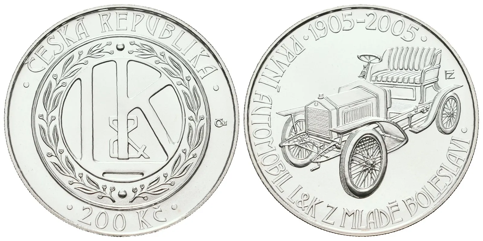 200 Kč 2005 - Automobil Laurin a Klement