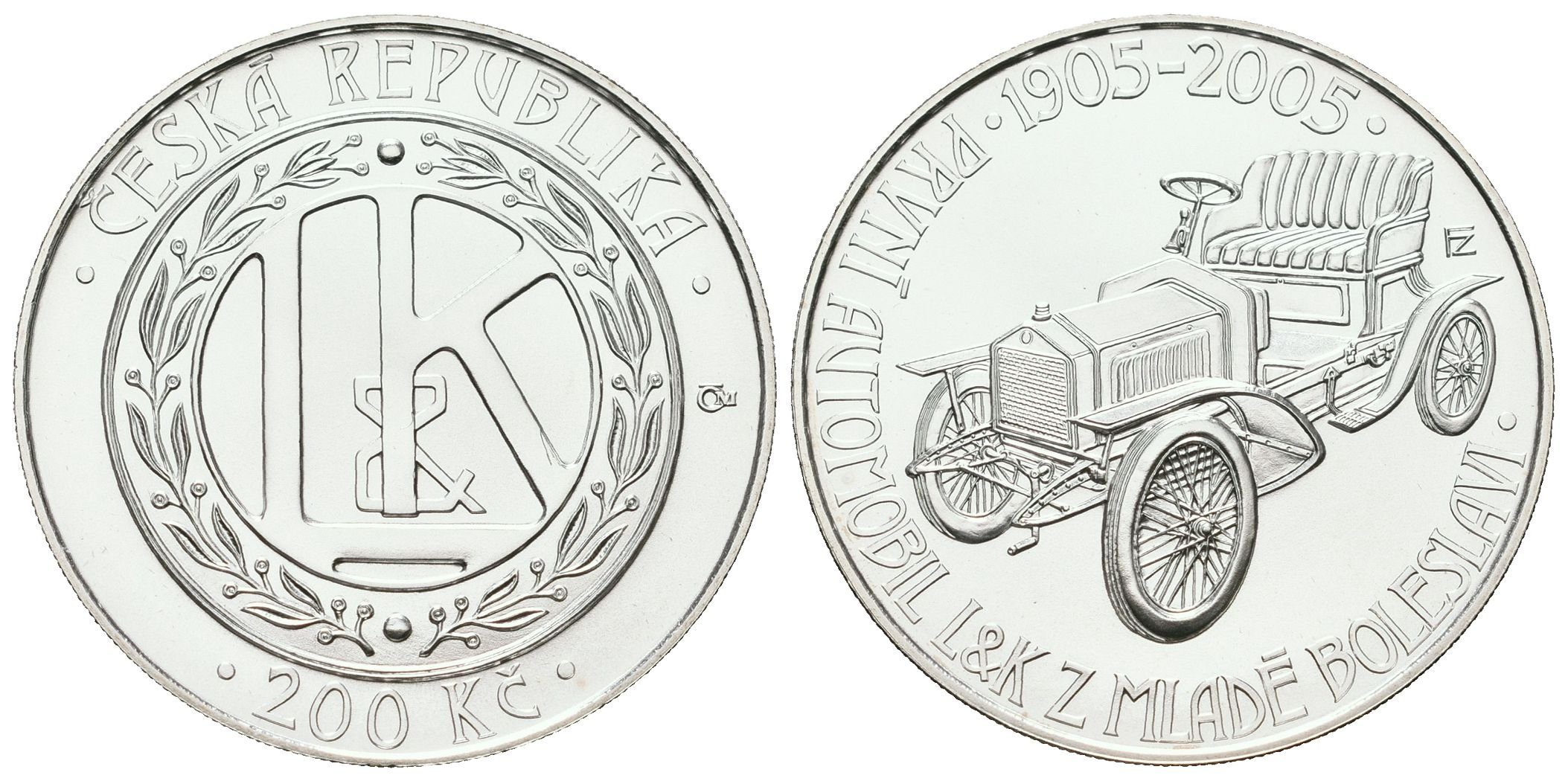 200 Kč 2005 - Automobil Laurin a Klement