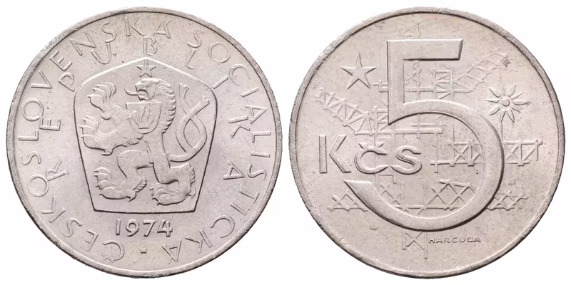 5 Koruna 1974, varianta C