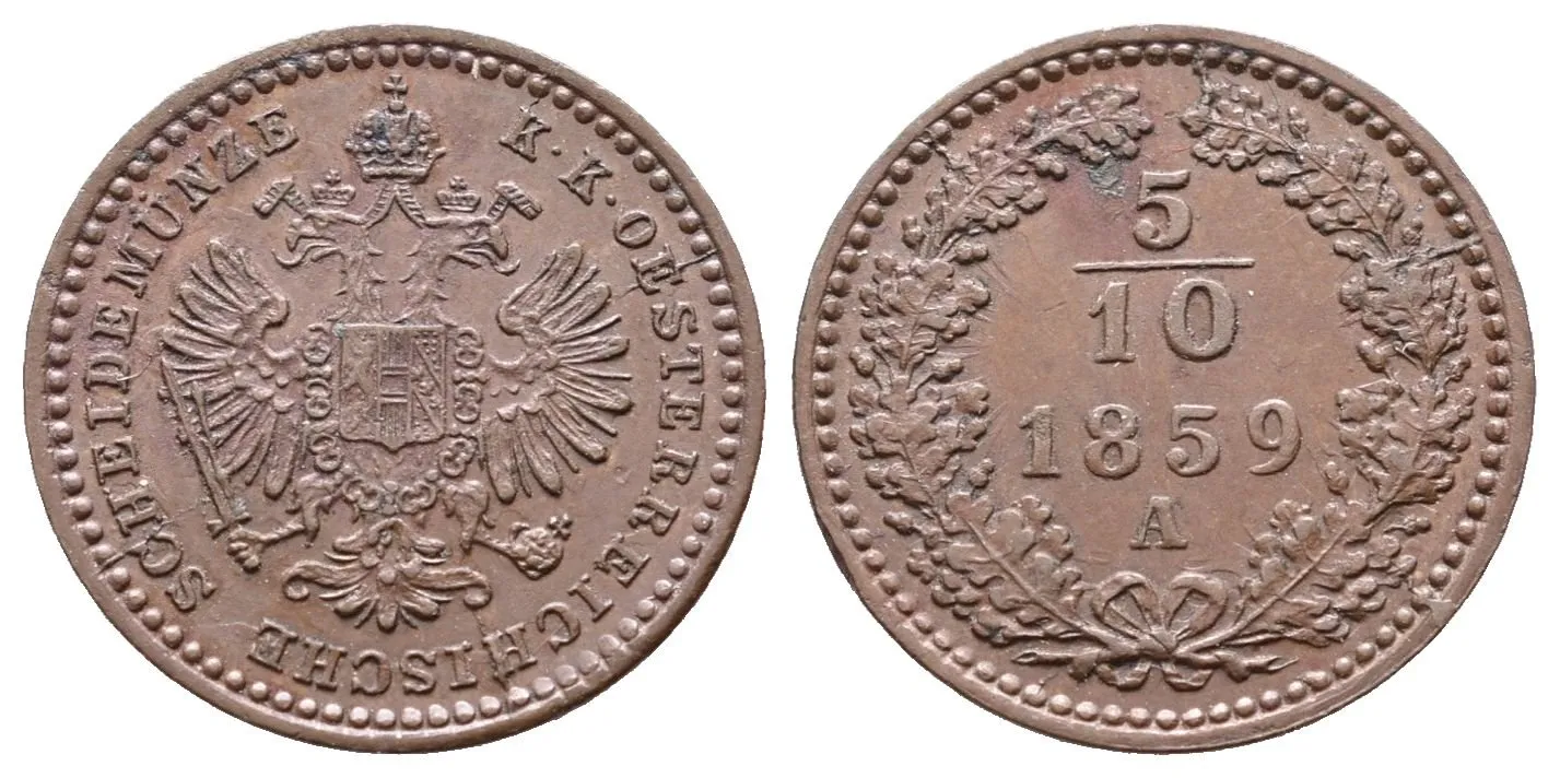 5/10 Krejcar 1859 A