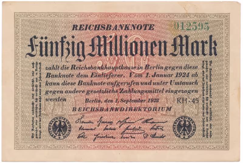 Německo, 50 Millionen Mark 1923, Ro.108e