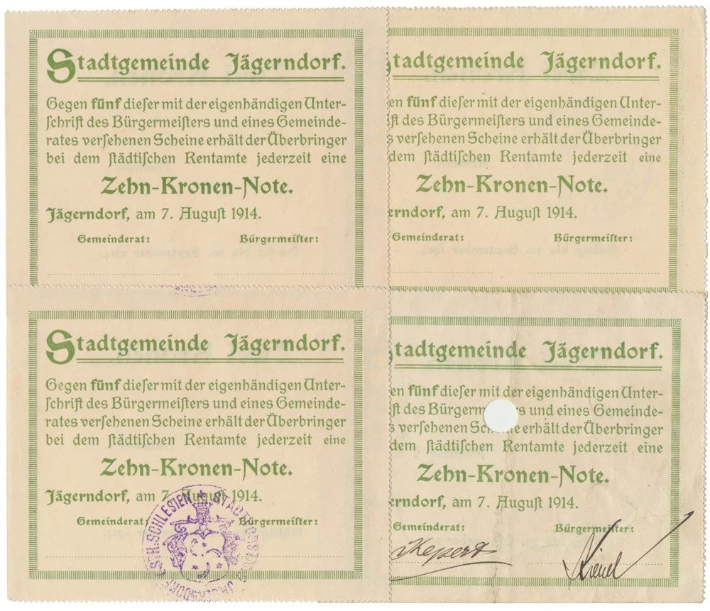 Nouzovky české od roku 1914 — 1