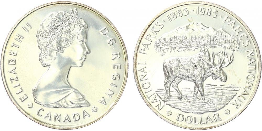 Kanada, Dollar 1985 - 100. výročí Národního parku