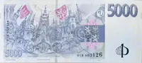 5000 Koruna 2023/2026 - K 100. výročí založení Národní banky Československé, série H - fotografie 3
