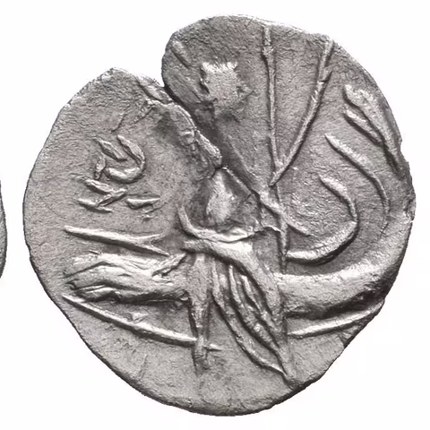 Histiaia, Euboea - Barbarská imitace AR Tetrobolu (15 mm, 0,61 g),