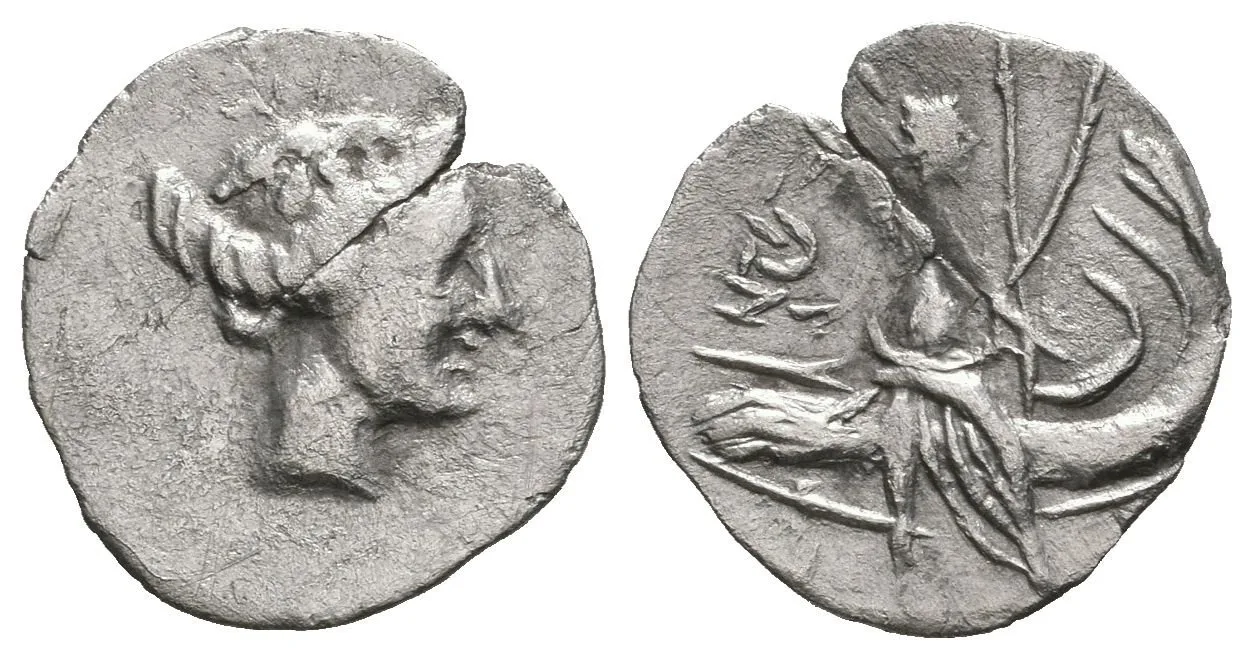 Histiaia, Euboea - Barbarská imitace AR Tetrobolu (15 mm, 0,61 g), — 1