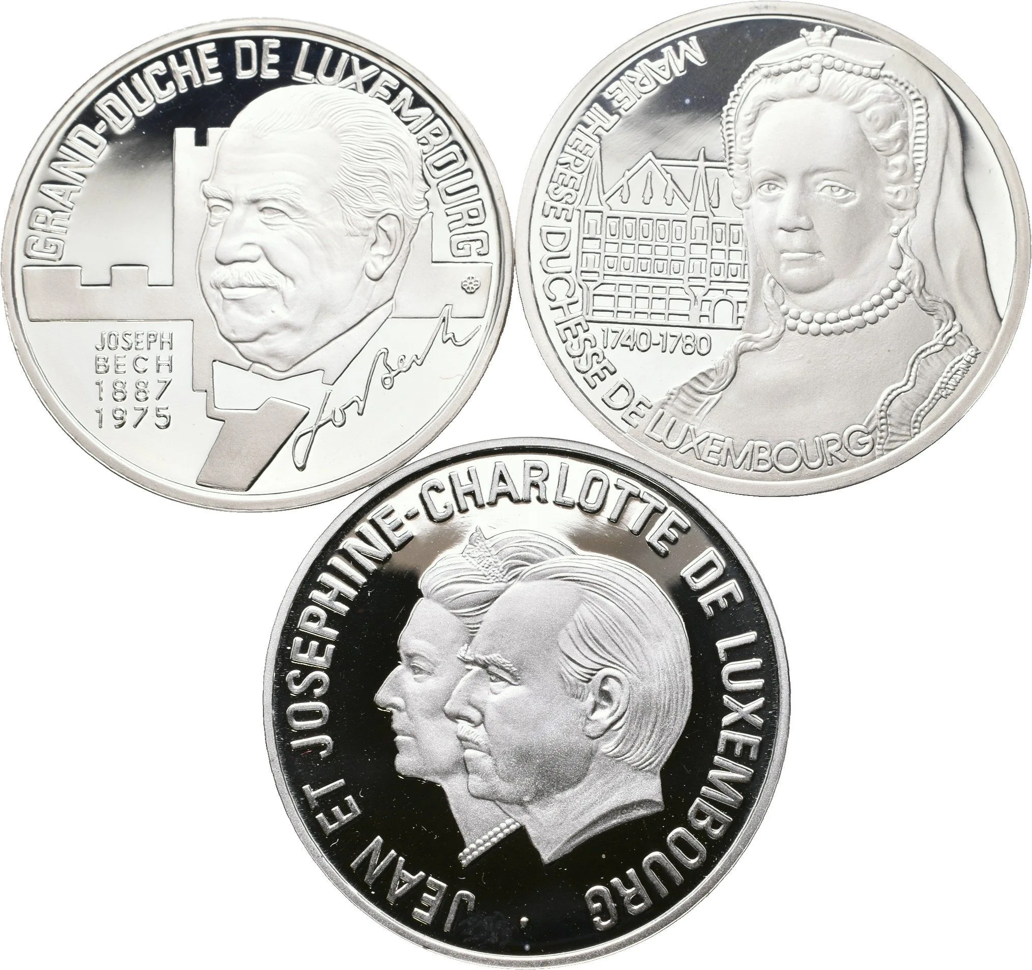 25 Ecu 1993-1995 - Marie Terezie, Joseph Bech, Jean a Josephine, — 1
