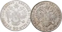 Ferdinand V., 20 Krejcar 1844 C a 1845 C, Praha, lot 2 ks - fotografie 2