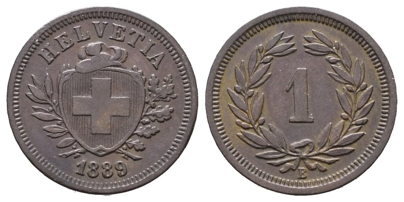 Švýcarsko, Rappen 1889