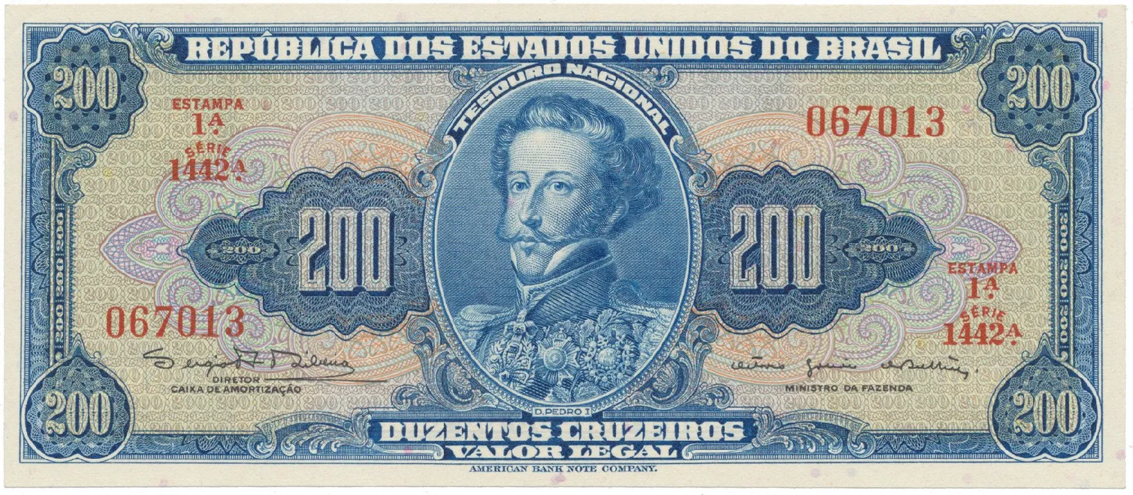 Brazílie, 200 Cruzeiros (1964), P.171c