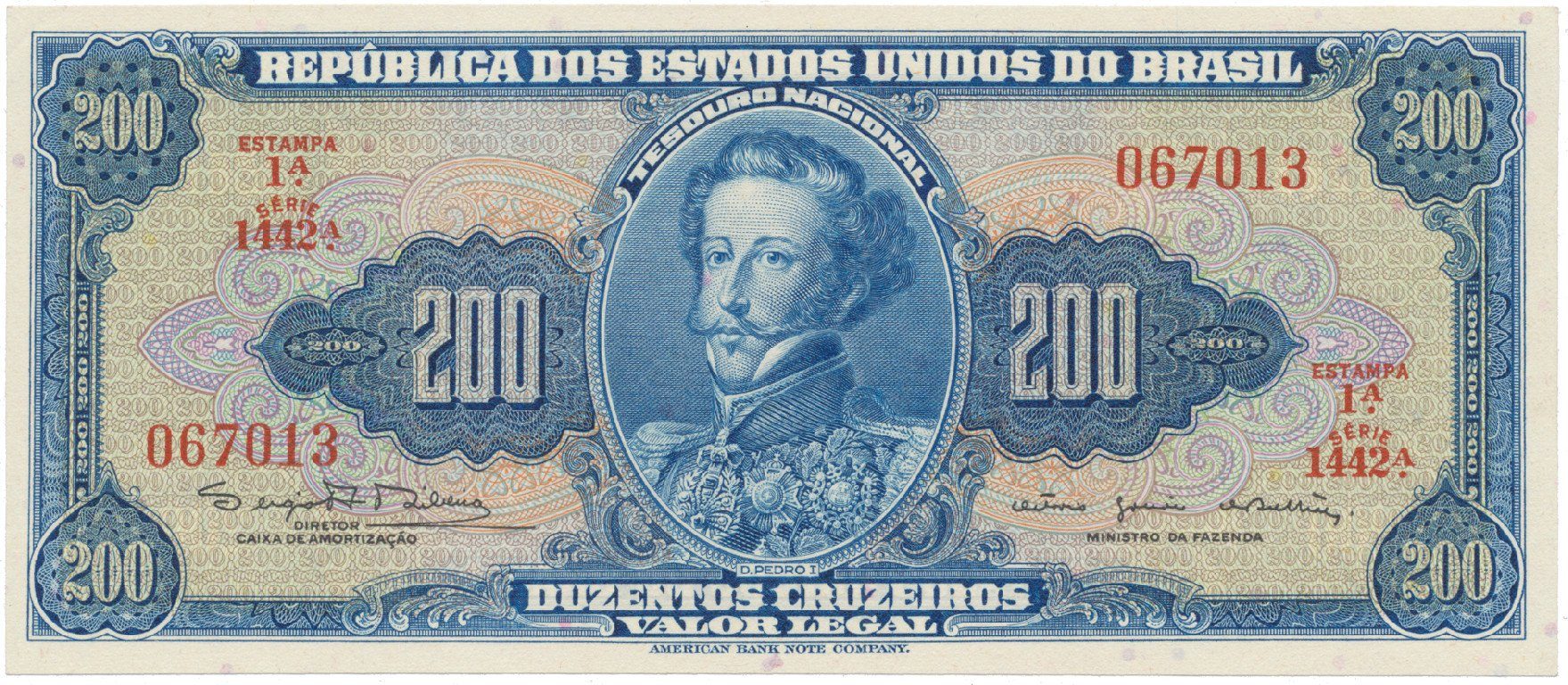 Brazílie, 200 Cruzeiros (1964), P.171c