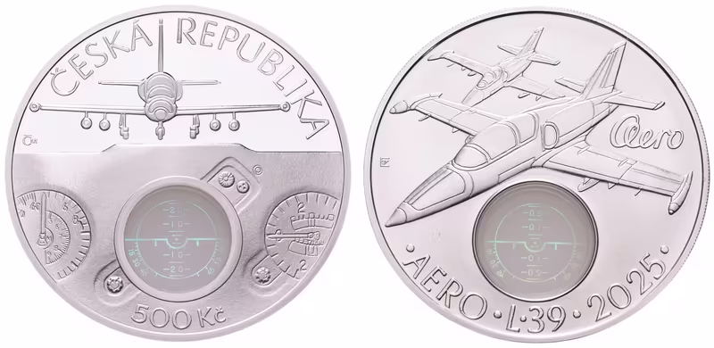 500 Kč 2025 - Letoun Aero L-39, PROOF