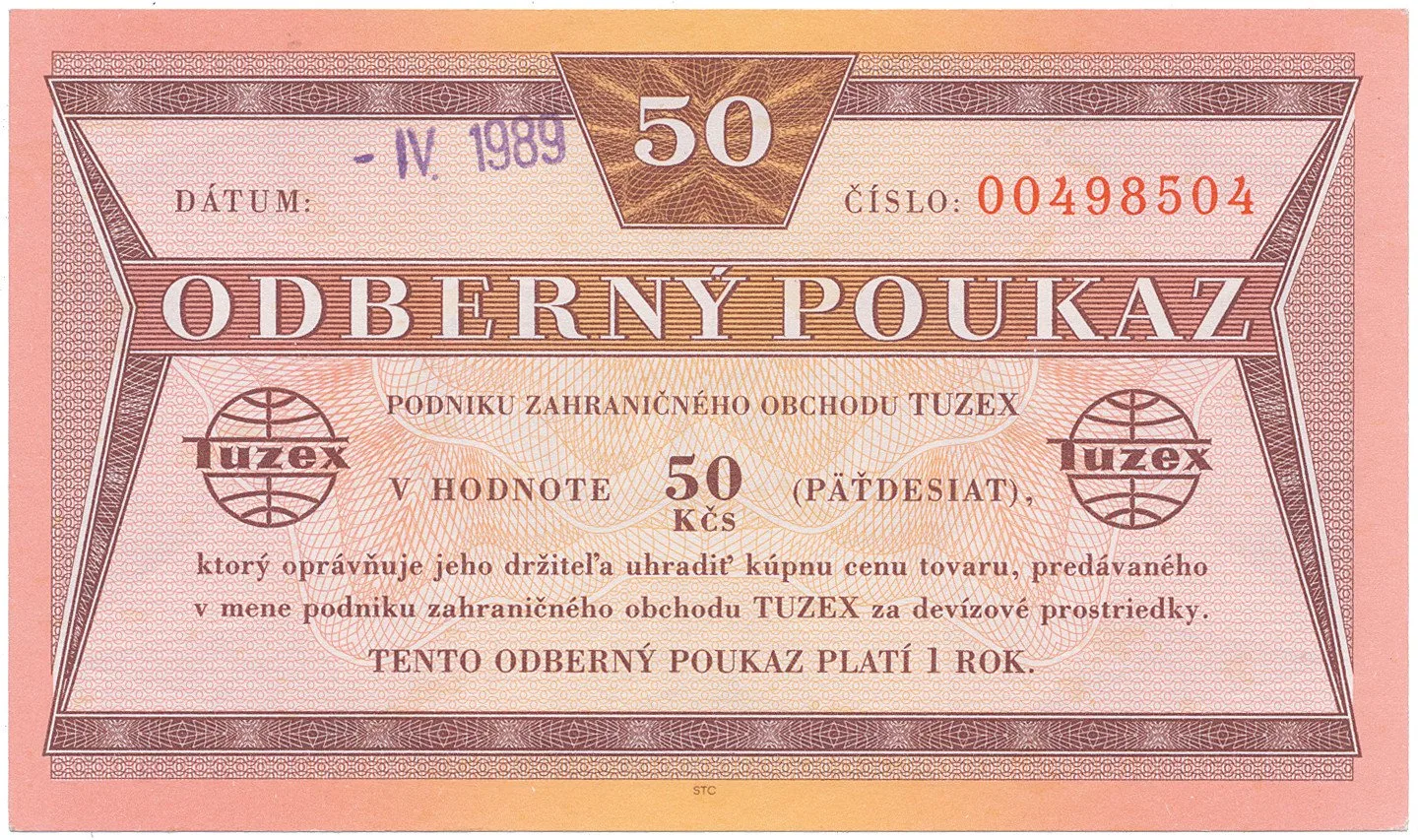 Tuzexové poukázky — 1
