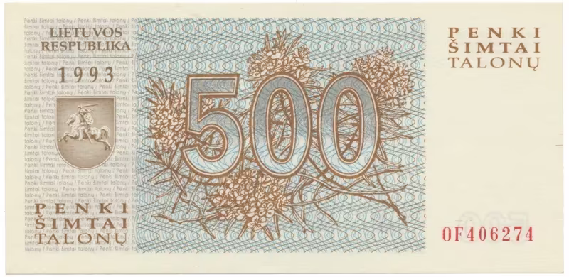 Litva, 500 Talonas 1993, P.46