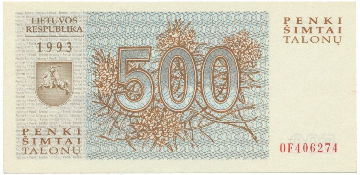 Litva, 500 Talonas 1993, P.46