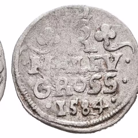 Malý groš 1584, Praha-Ercker, HN.19 (opis 6c), patina, ned.