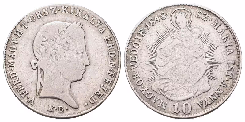 Revoluce, 10 Krejcar 1848 KB, Kremnica
