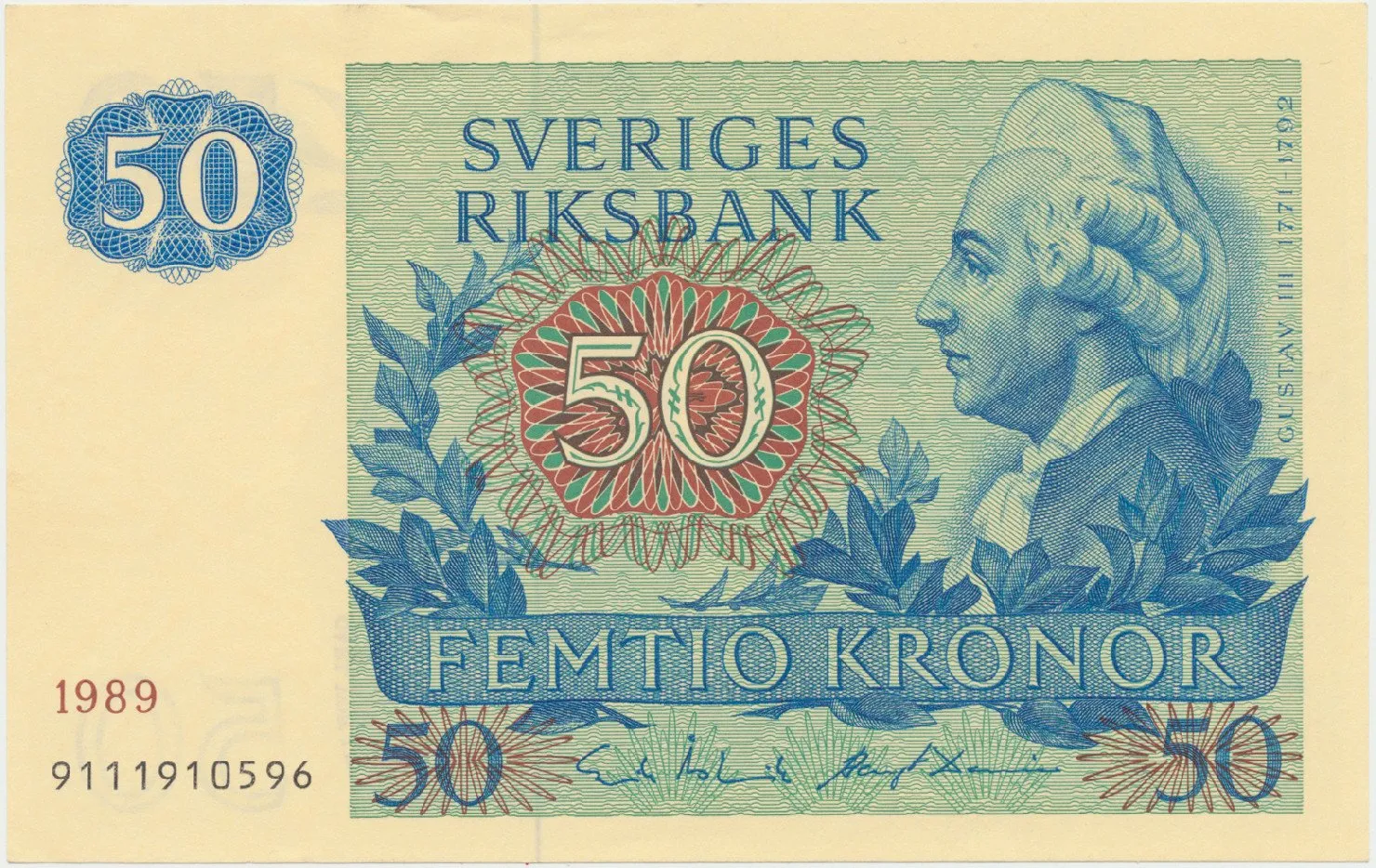 Švédsko, 50 Kronor 1989, P.53d