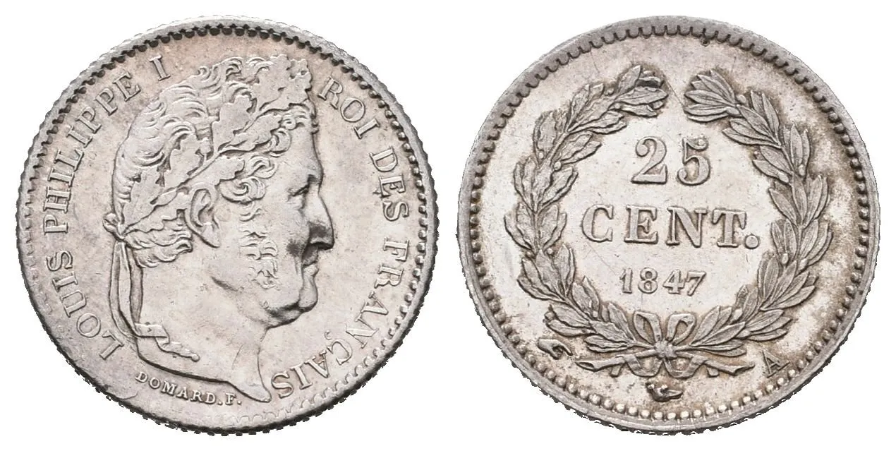 Francie, 25 Cent. 1847 A