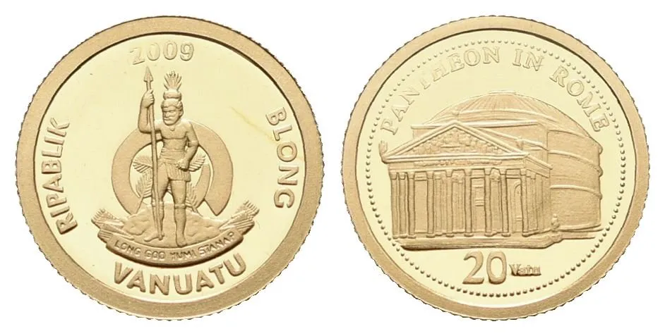 Vanuatu, 20 Vatu 2009 - Pantheon v Římě