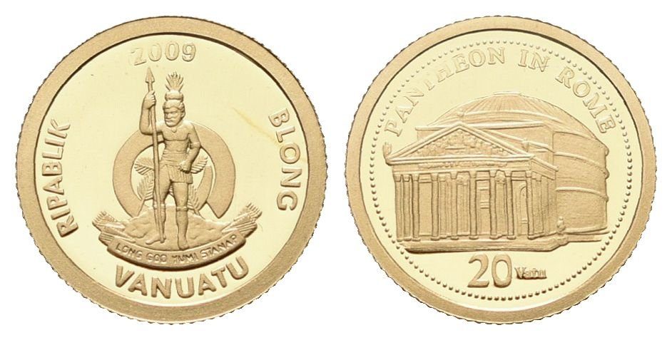Vanuatu, 20 Vatu 2009 - Pantheon v Římě