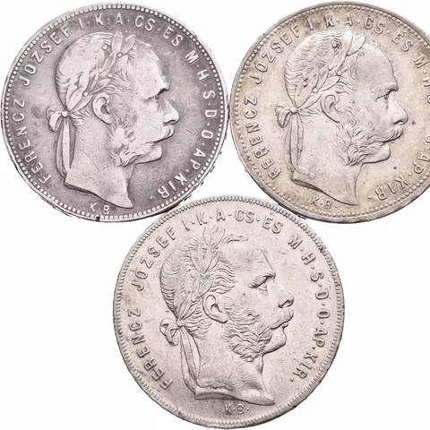 Zlatník 1879 KB, 1880 KB, 1881 KB, oběhové zachovalosti_3 ks