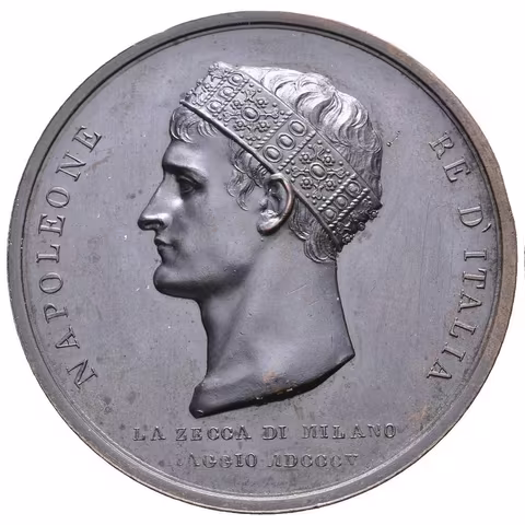 AE Medaile 1805 (L. Manfredini) - Ke korunovaci na Italského krále v
