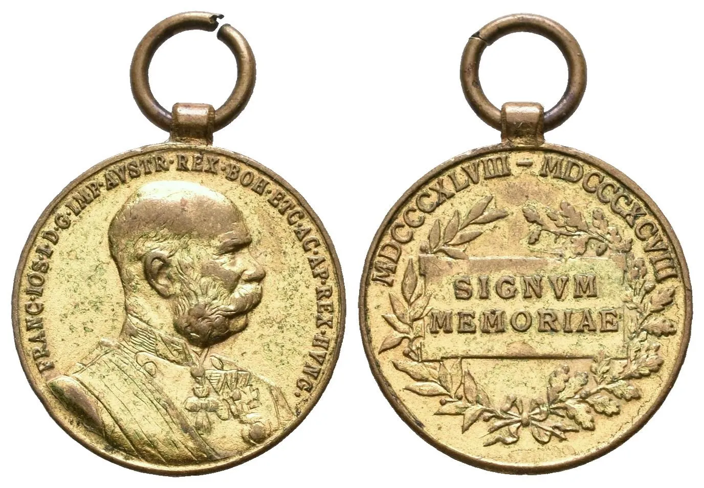 Jubilejní pamětní medaile z roku 1898, miniatura