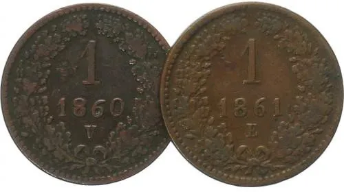 Rakouská a spolková měna, 1857 - 1892 — 1