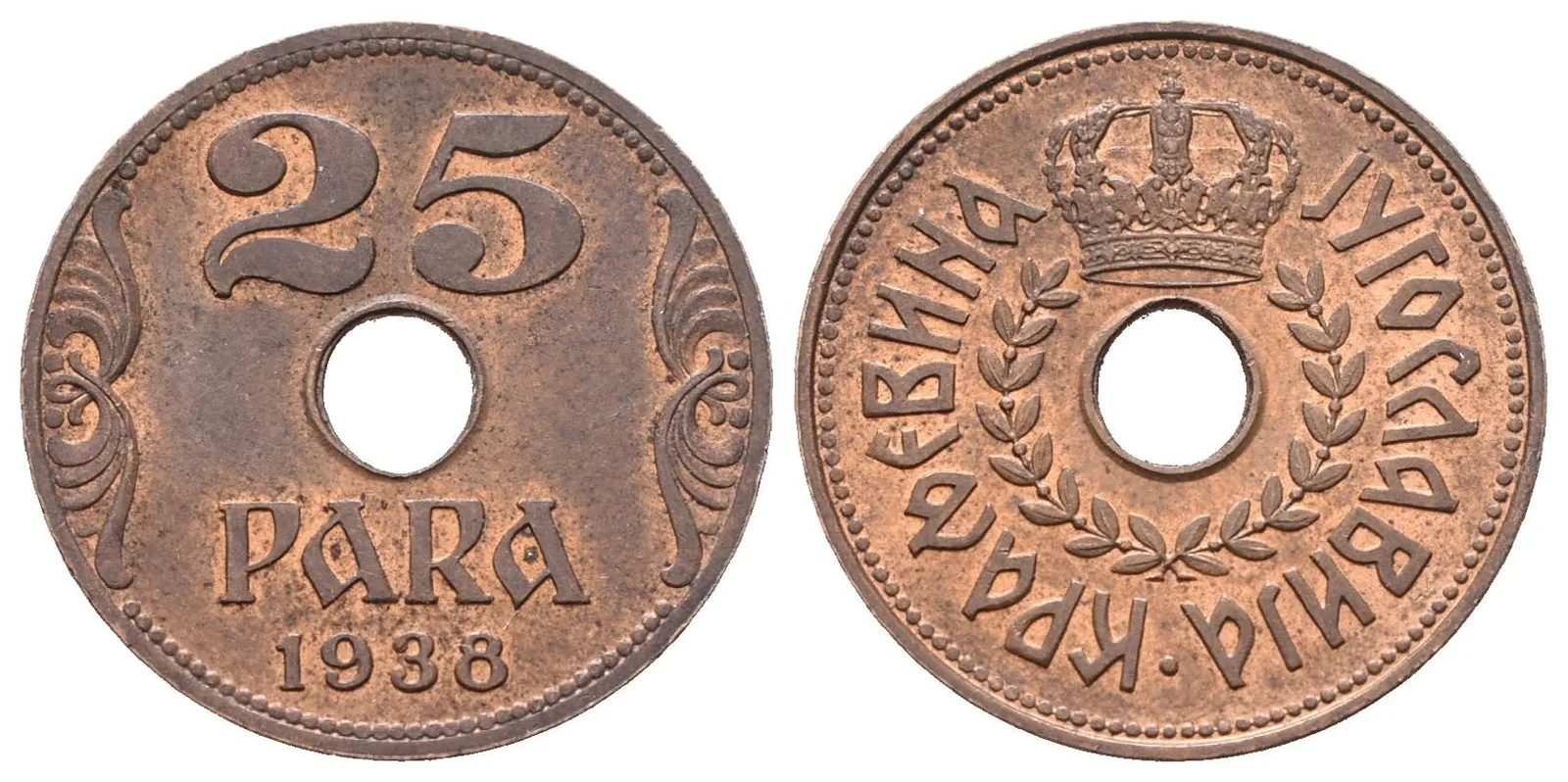 Jugoslávie, 25 Para 1938