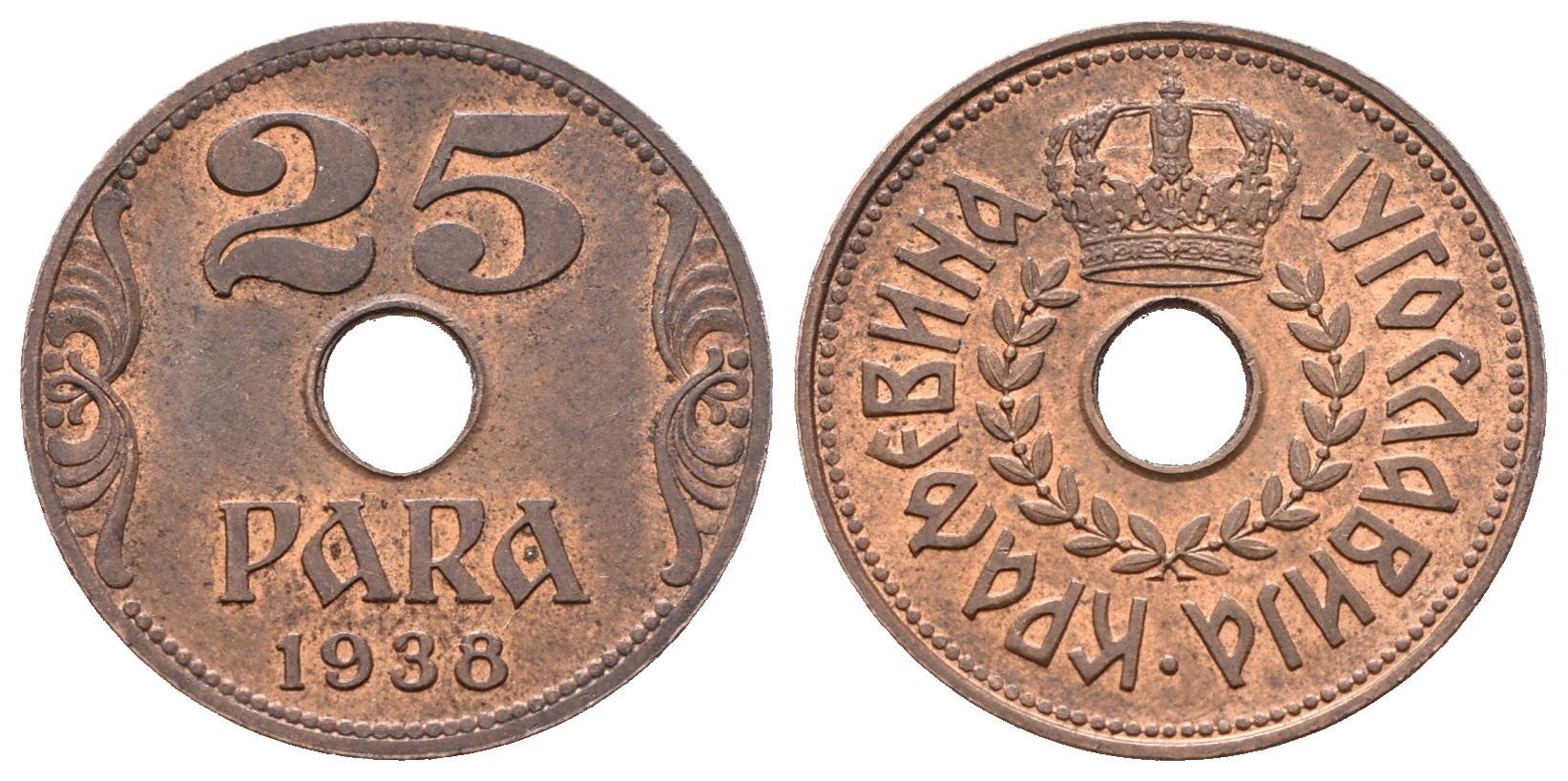 Jugoslávie, 25 Para 1938
