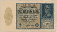 Německo, 10.000 Mark 1922, říšský 8-místný číslovač, Ro.69b