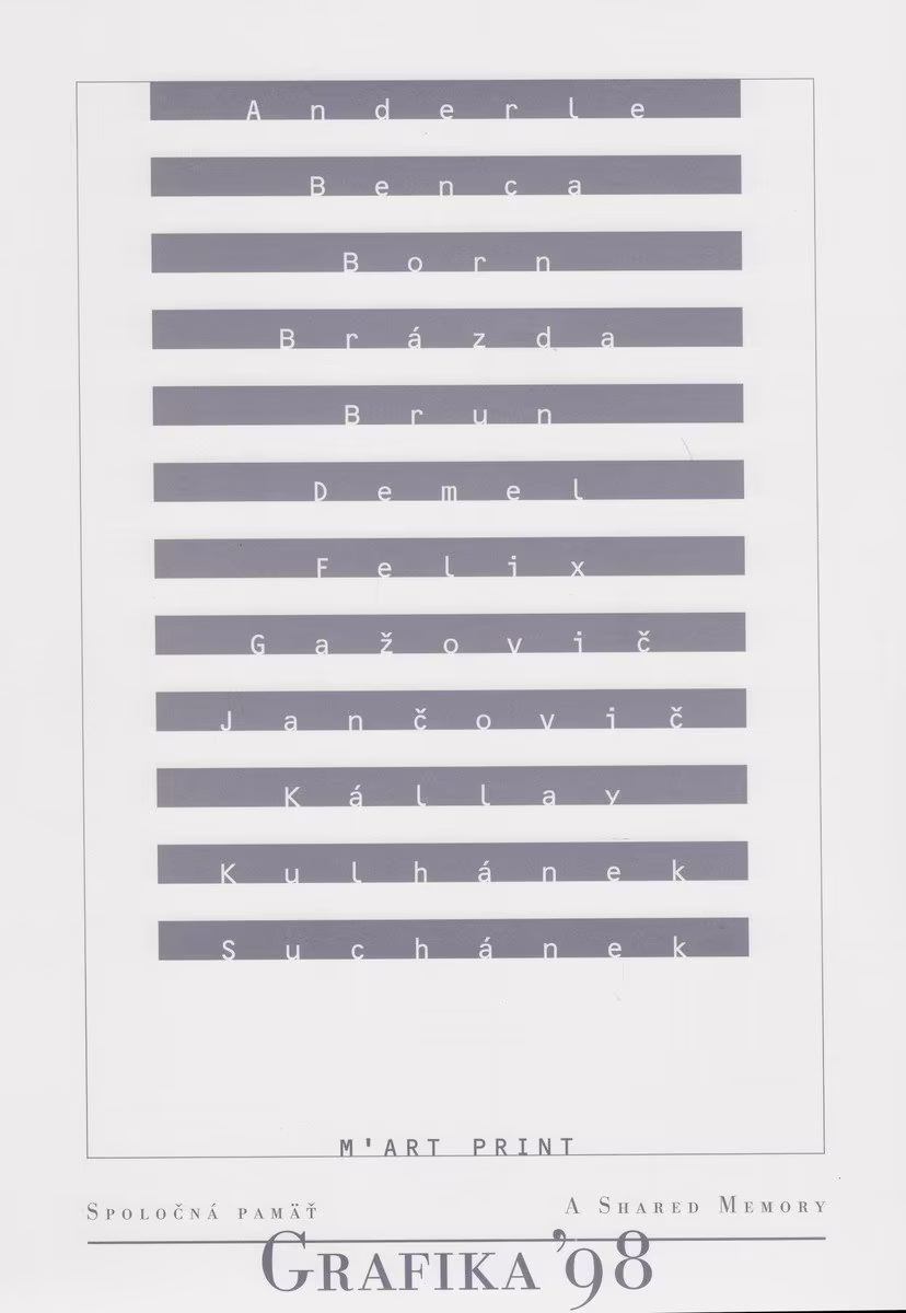 Adolf Born: Adolf Born (1930 - 2016) - Spoločná pamäť = A shared memory : Grafika '98