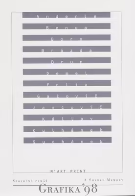 Adolf Born: Adolf Born (1930 - 2016) - Spoločná pamäť = A shared memory : Grafika '98