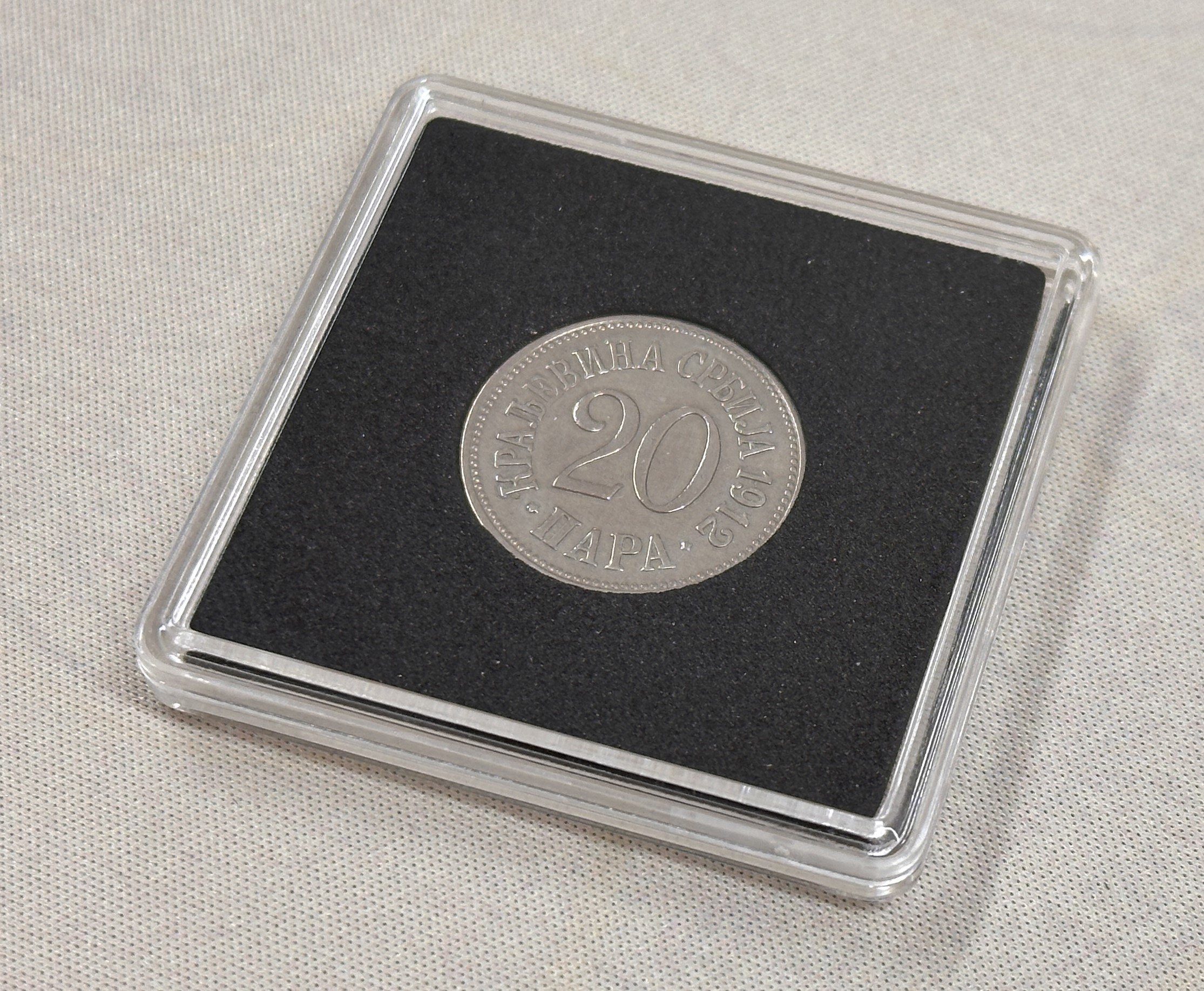 22 mm - Plastová kapsle/bublinka na mince QUADRUM - 1 kus