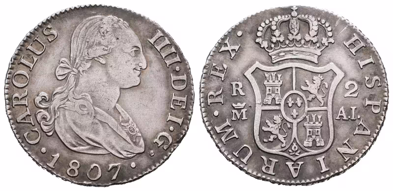 Španělsko, 2 Real 1807 M-AI