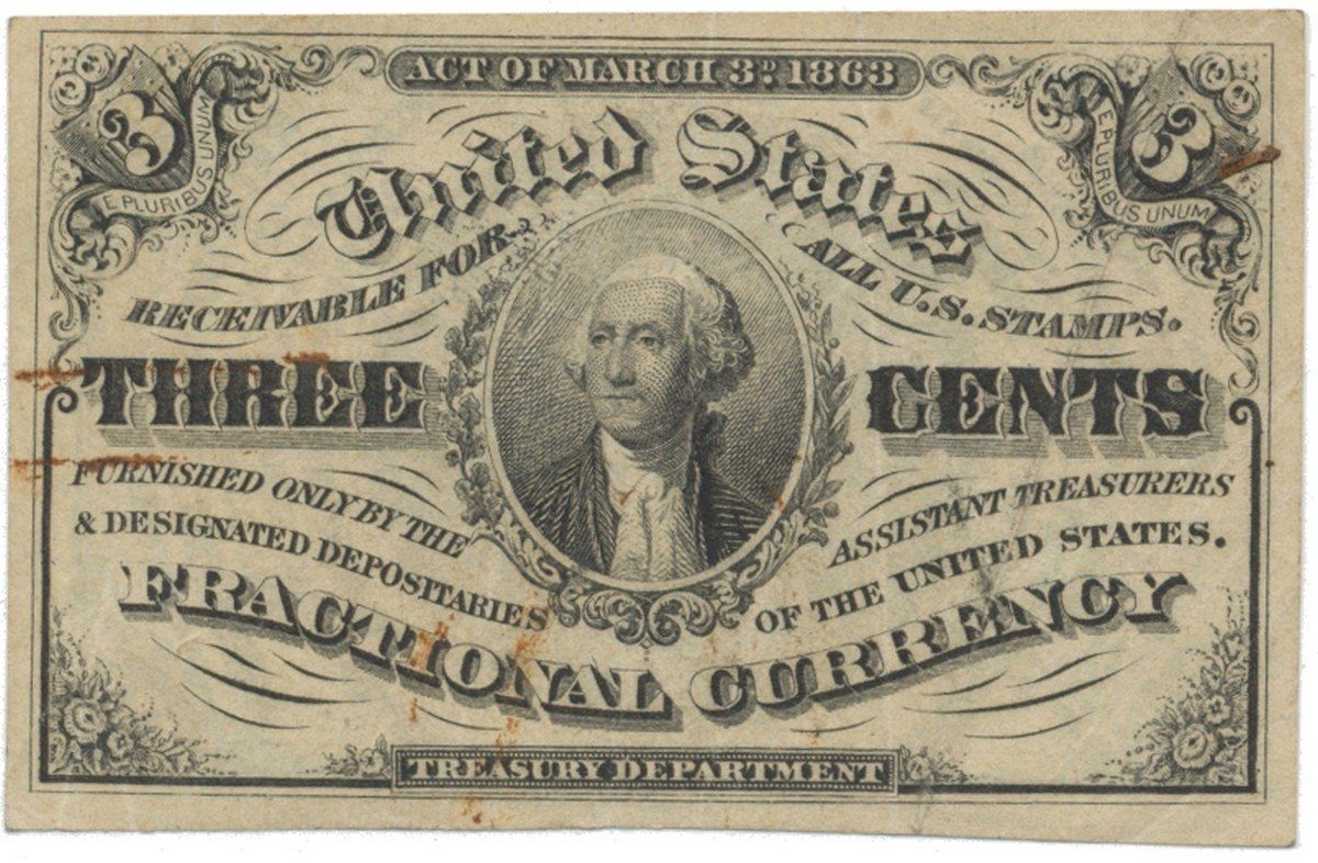 USA, 3 Cents 1863, P.105