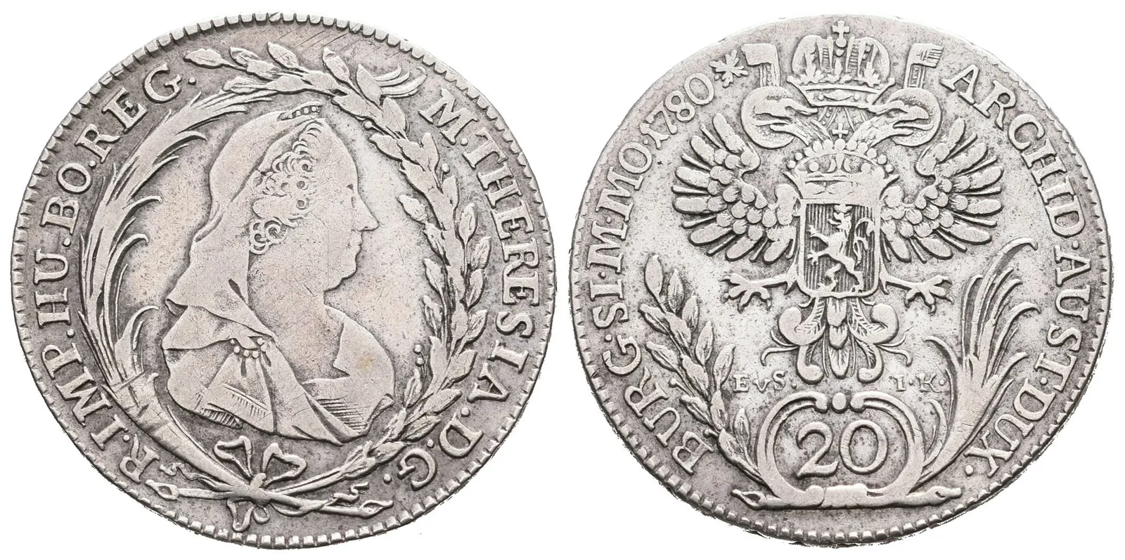 Marie Terezie, 20 Krejcar 1780, Praha