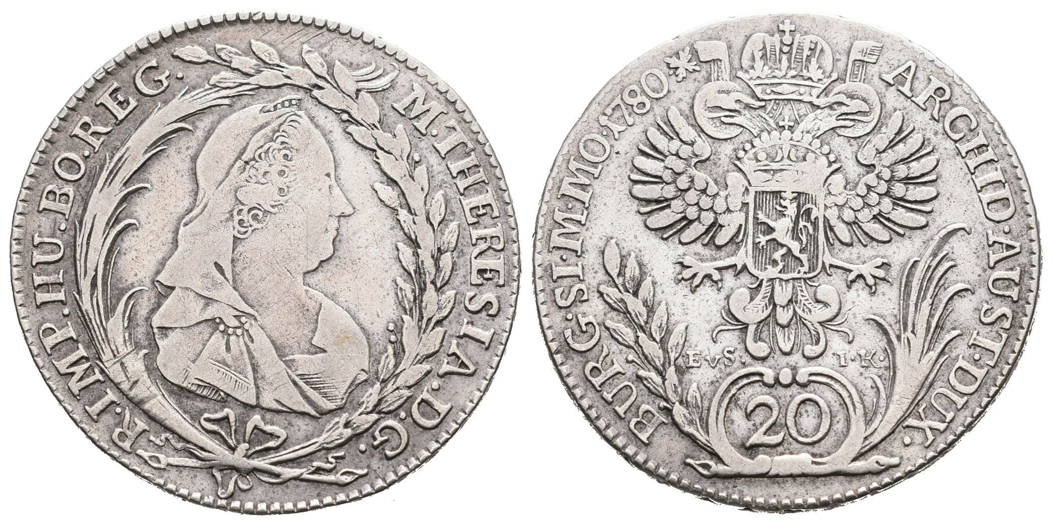 Marie Terezie, 20 Krejcar 1780, Praha