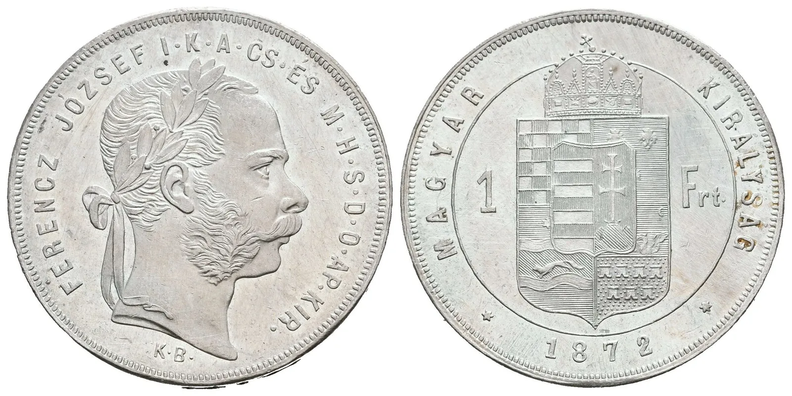 Zlatník 1872 KB, ražební lesk, patina, čištěn jinak velmi pěkná zachovalost — 1